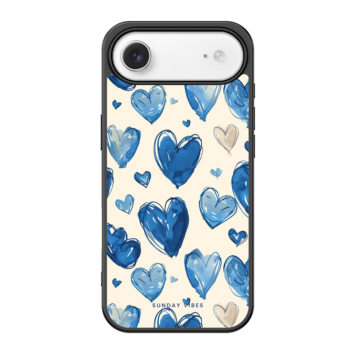 Blue Heart Sketch iPhone Case