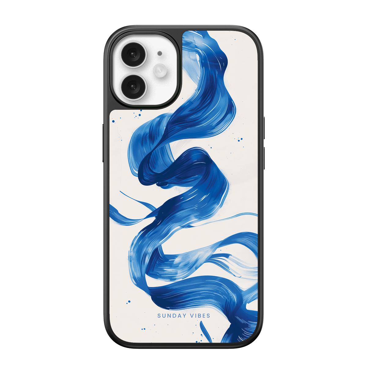 Blue Wave Brushstroke iPhone Case