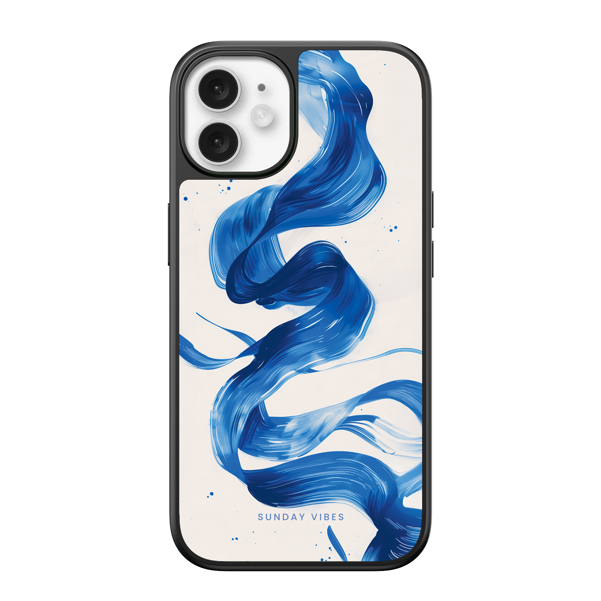 Blue Wave Brushstroke iPhone Case