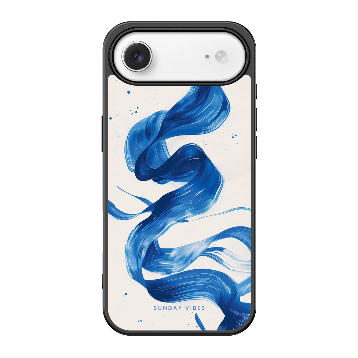 Blue Wave Brushstroke iPhone Case