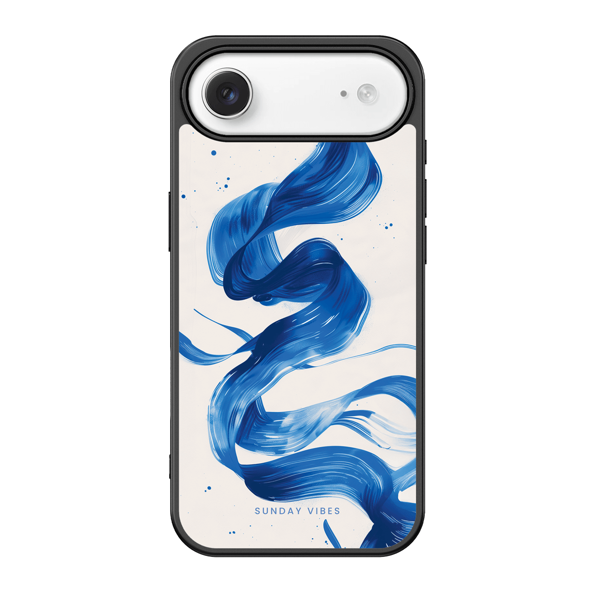 Blue Wave Brushstroke iPhone Case