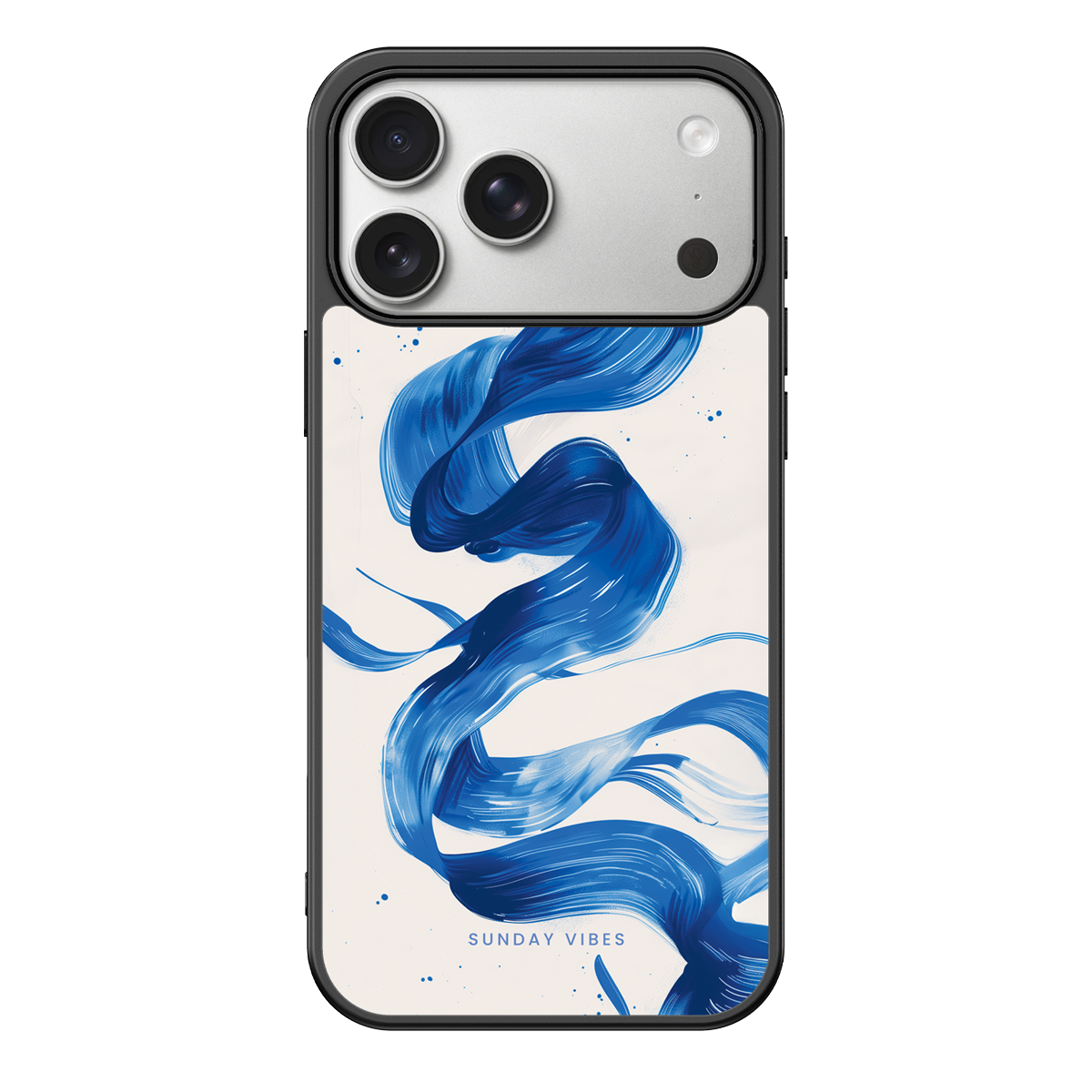 Blue Wave Brushstroke iPhone Case