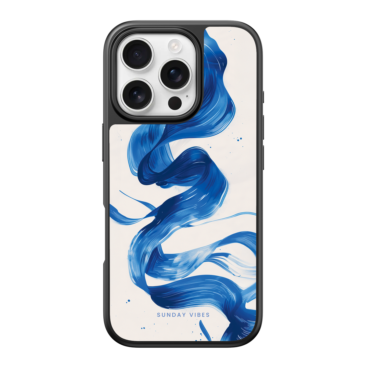 Blue Wave Brushstroke iPhone Case