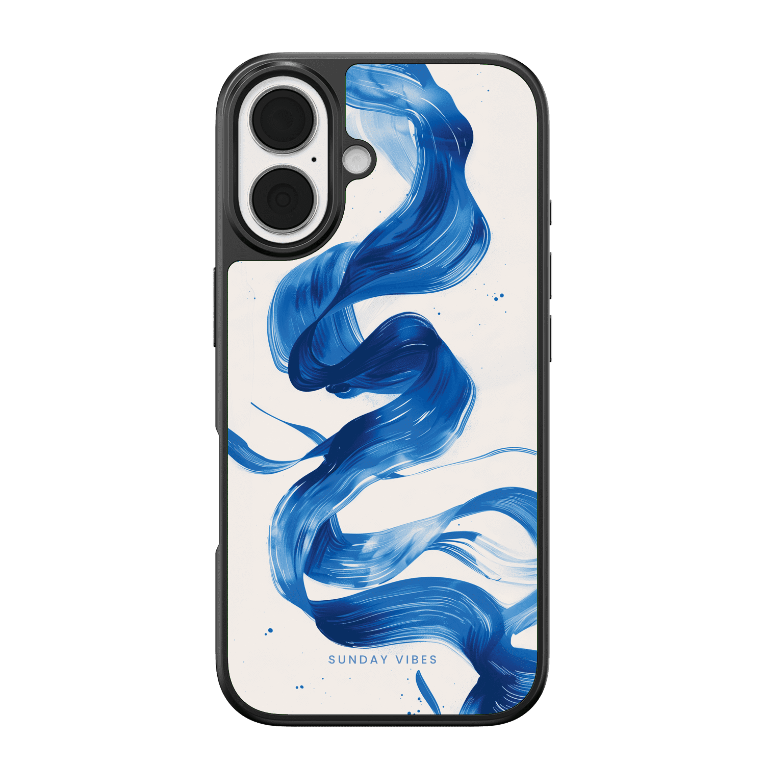 Blue Wave Brushstroke iPhone Case
