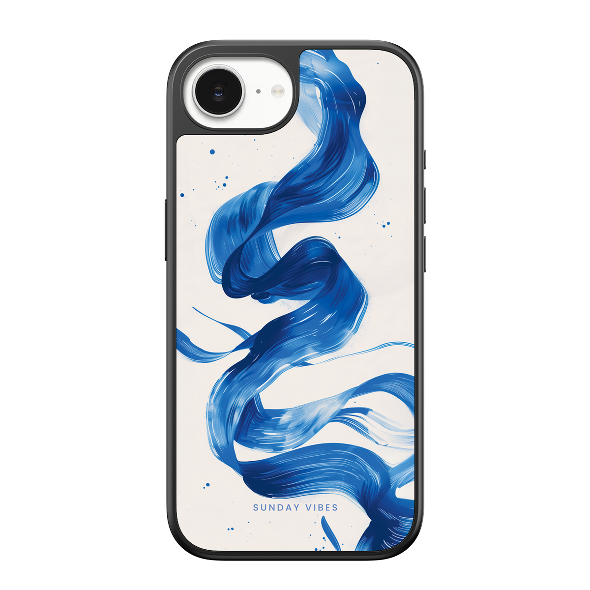 Blue Wave Brushstroke iPhone Case