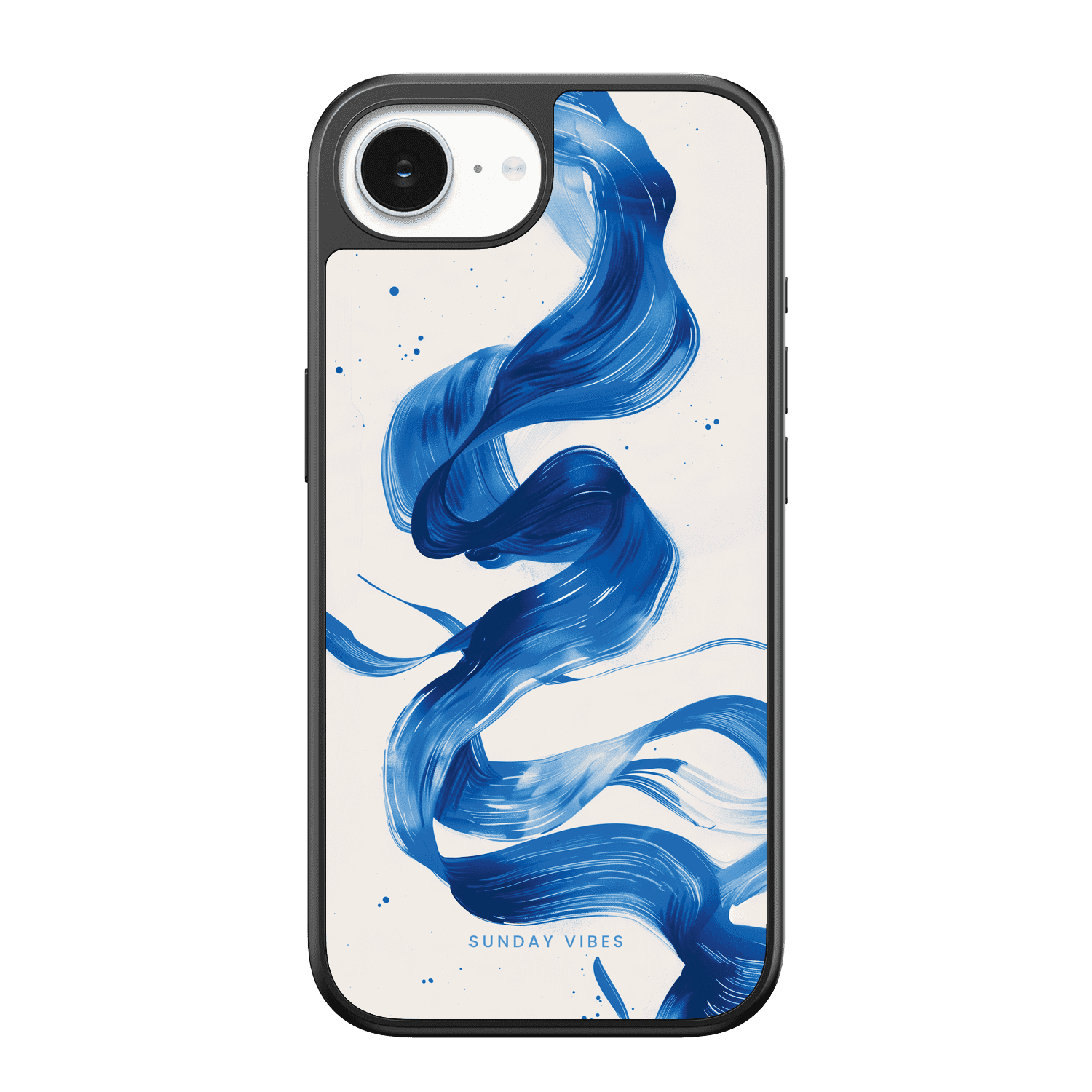 Blue Wave Brushstroke iPhone Case