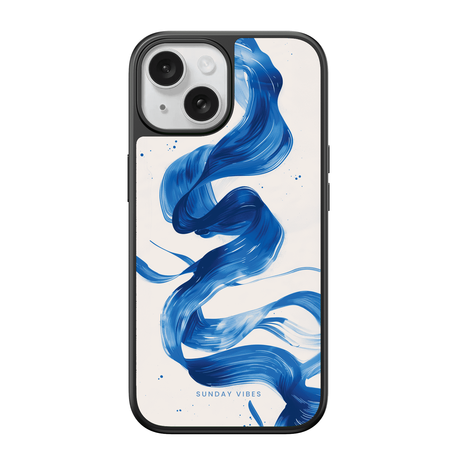 Blue Wave Brushstroke iPhone Case