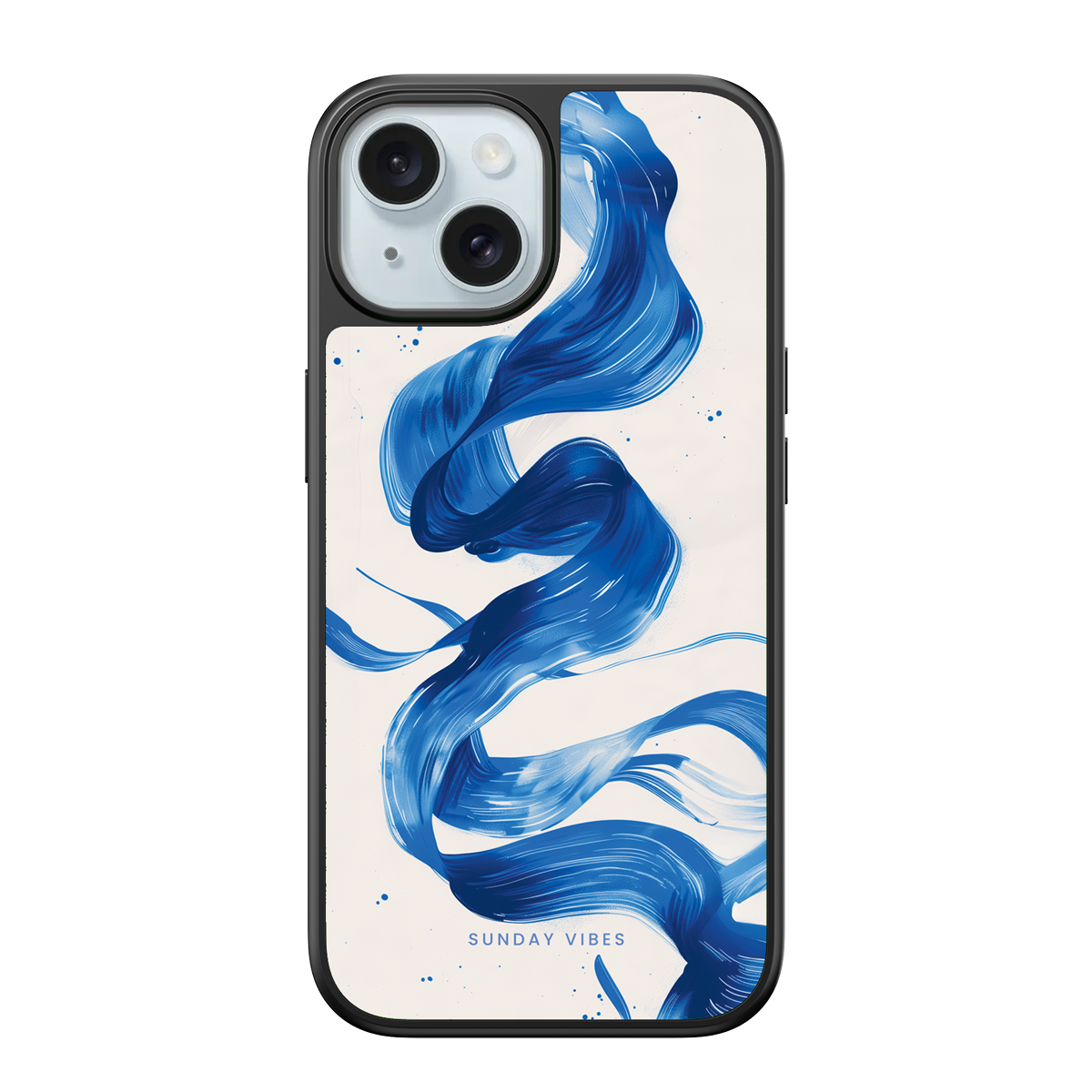 Blue Wave Brushstroke iPhone Case