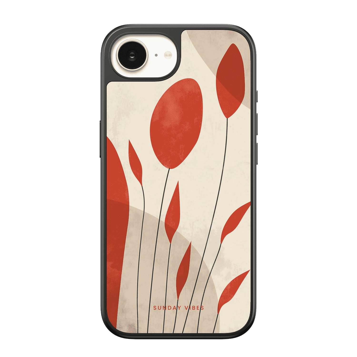 Red Bloom Abstract iPhone Case