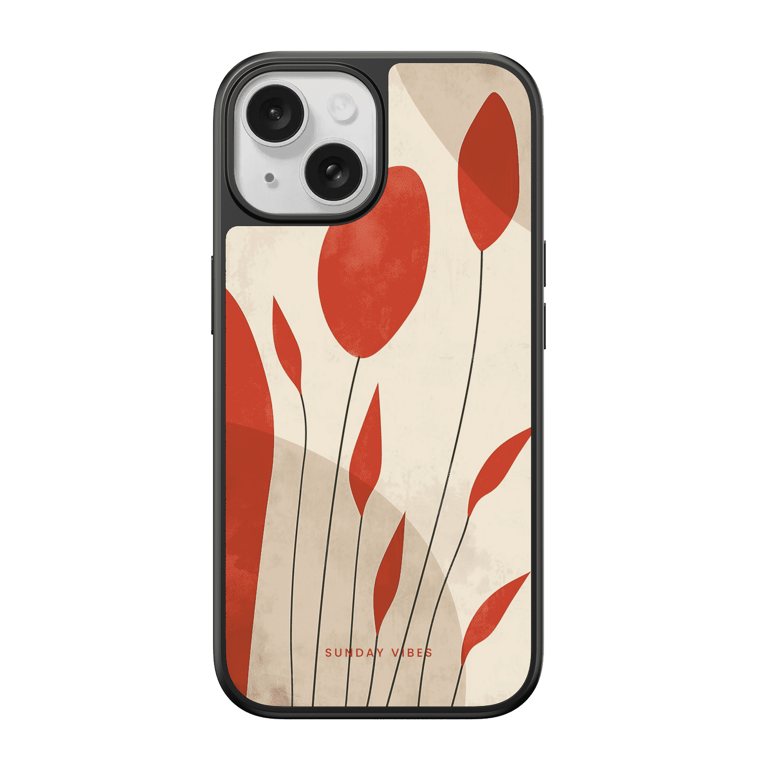 Red Bloom Abstract iPhone Case