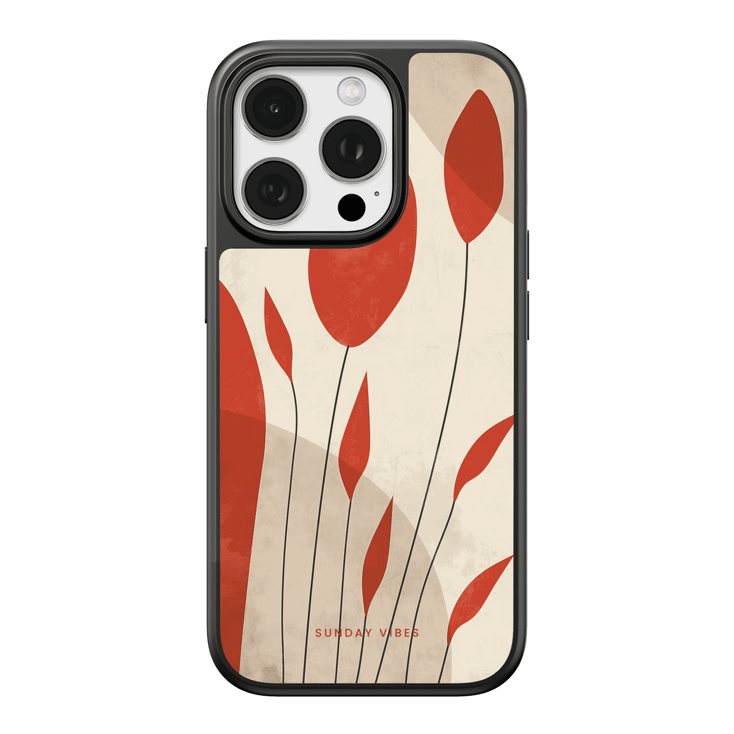 Red Bloom Abstract iPhone Case
