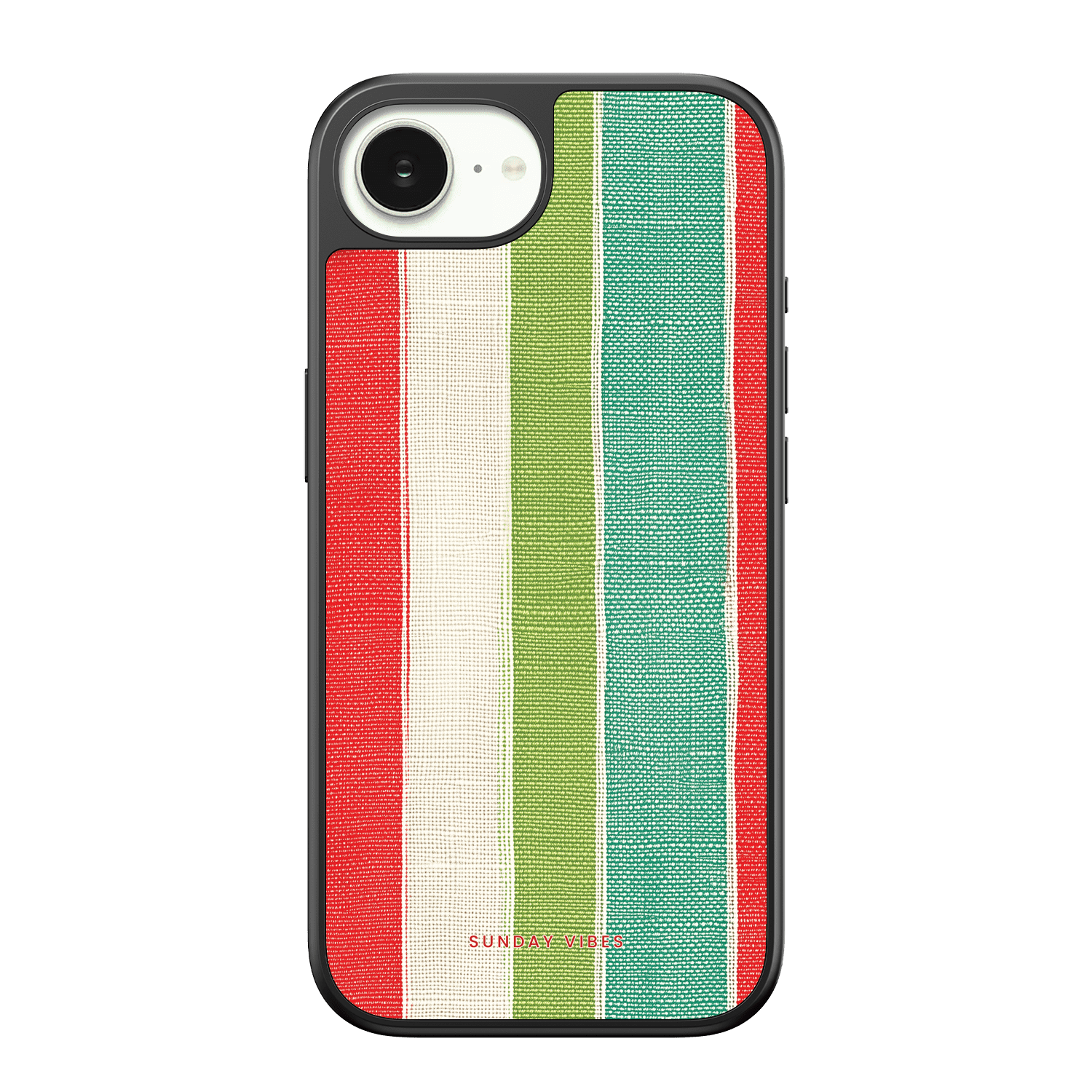 Festive Linen Stripe iPhone Case