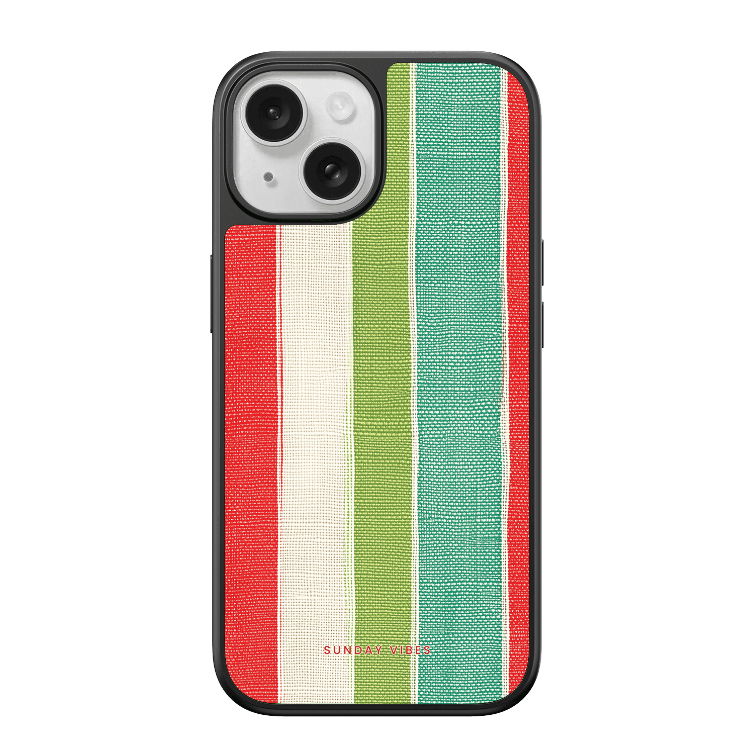 Festive Linen Stripe iPhone Case