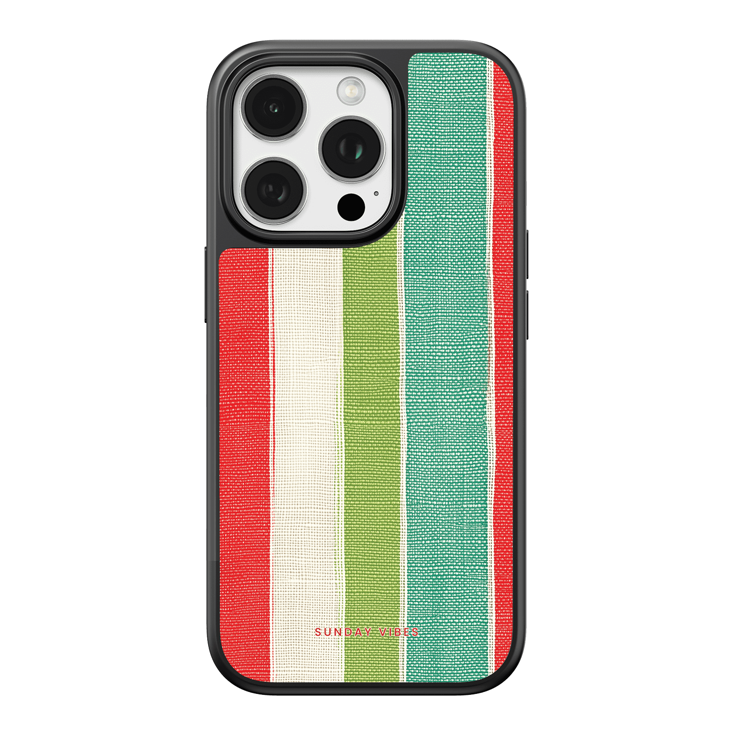 Festive Linen Stripe iPhone Case