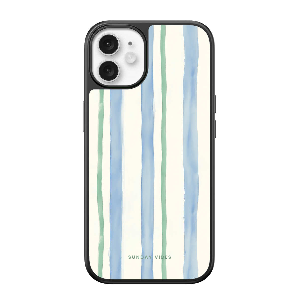 Azure Meadow Stripe iPhone Case