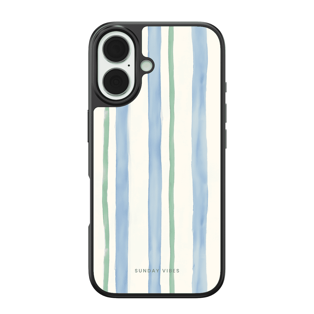 Azure Meadow Stripe iPhone Case