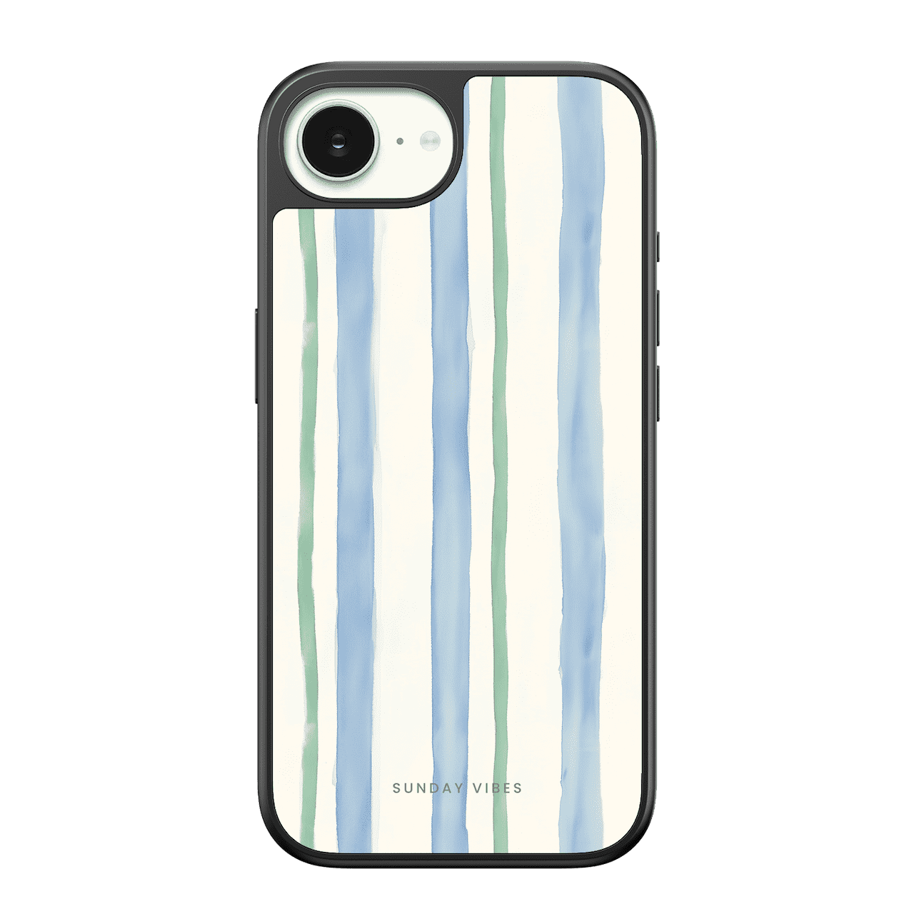 Azure Meadow Stripe iPhone Case