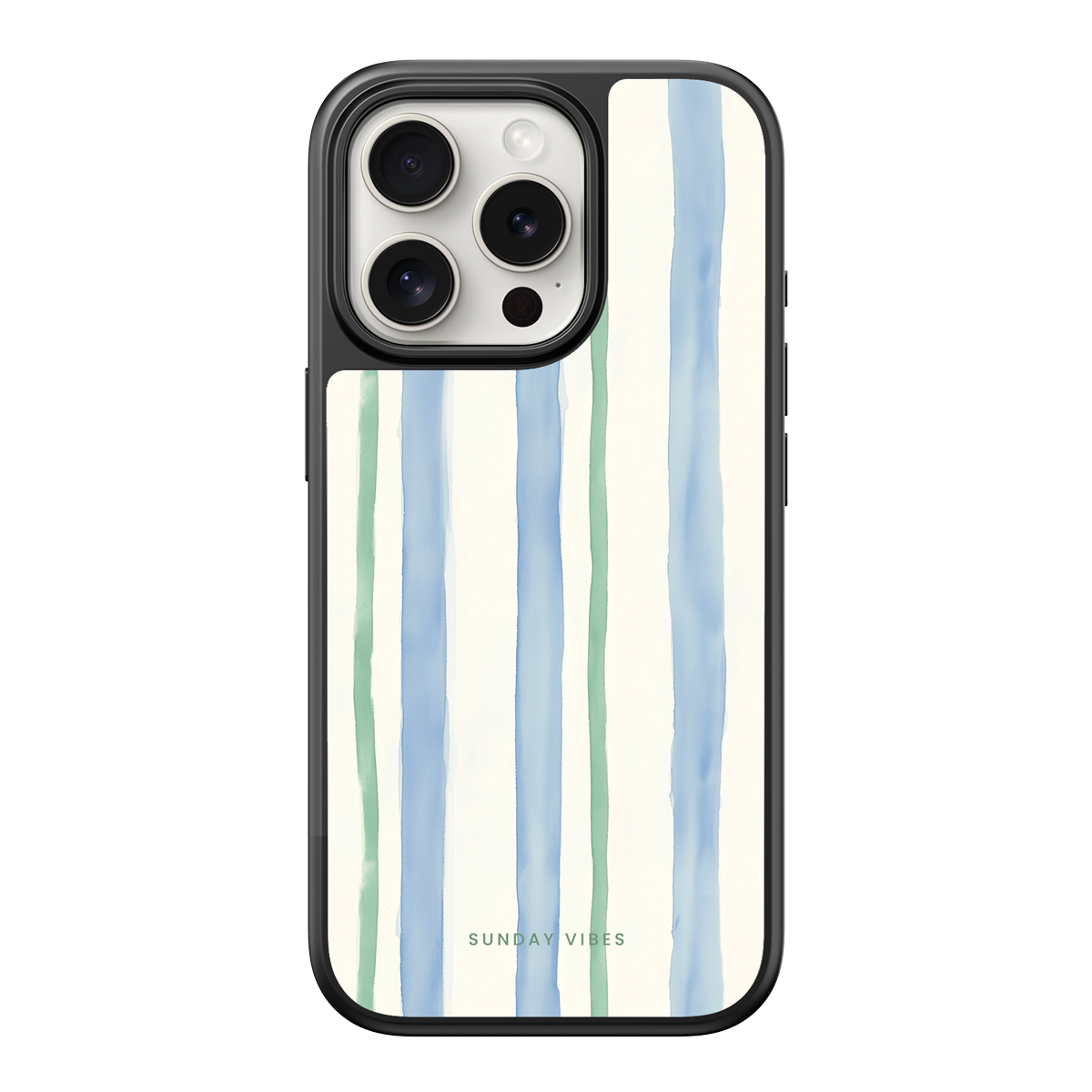 Azure Meadow Stripe iPhone Case