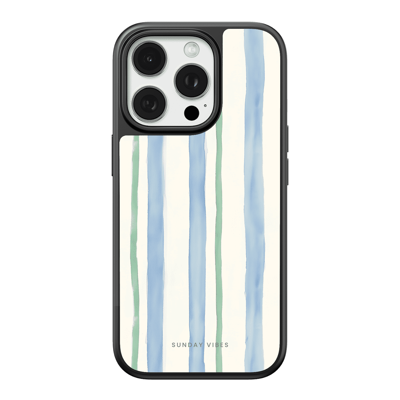 Azure Meadow Stripe iPhone Case