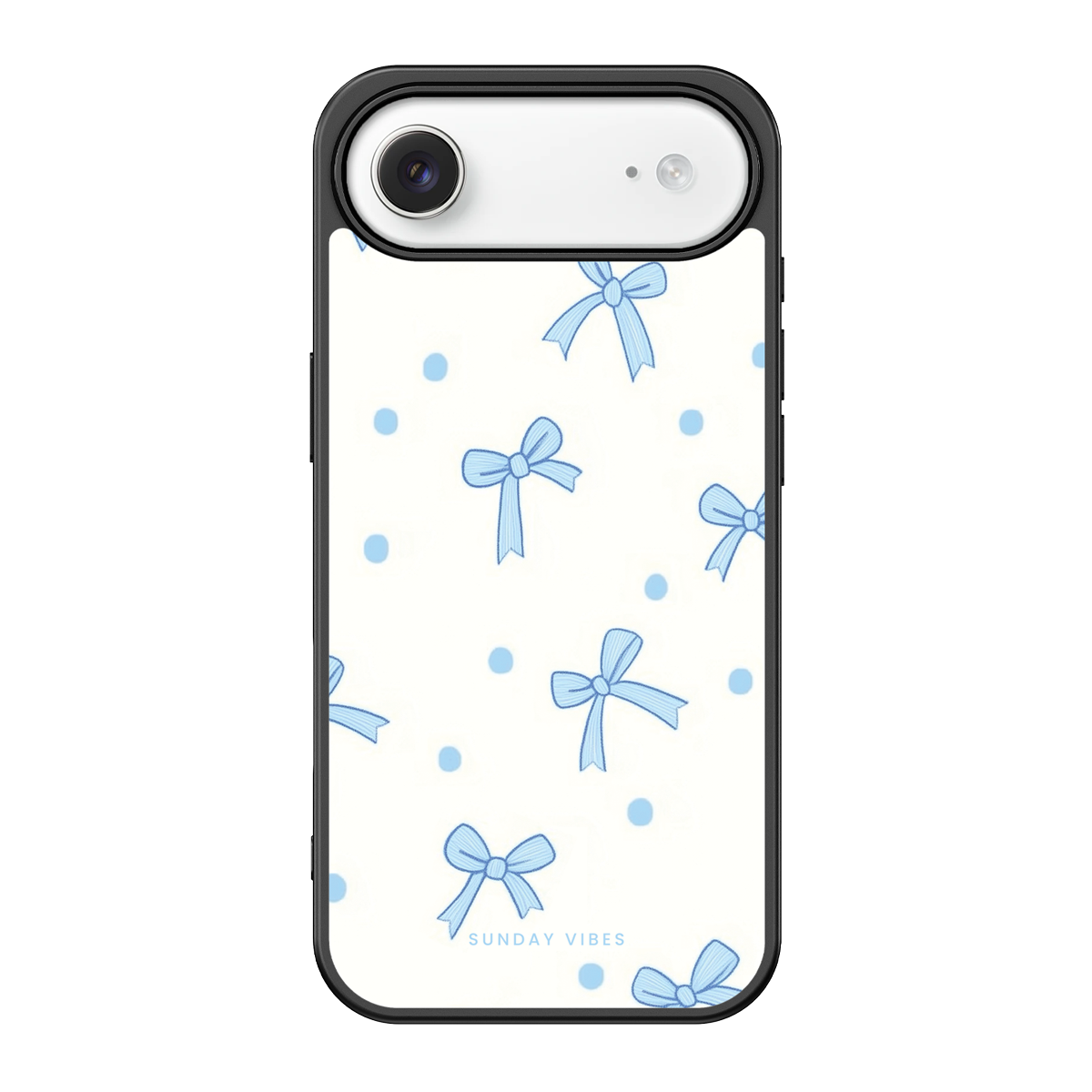 Baby Blue Bow Delight iPhone Case