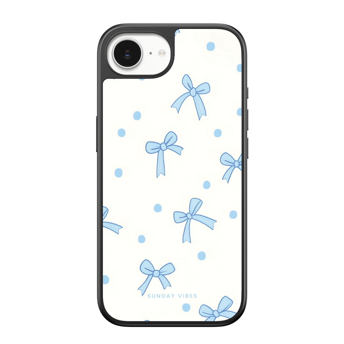 Baby Blue Bow Delight iPhone Case
