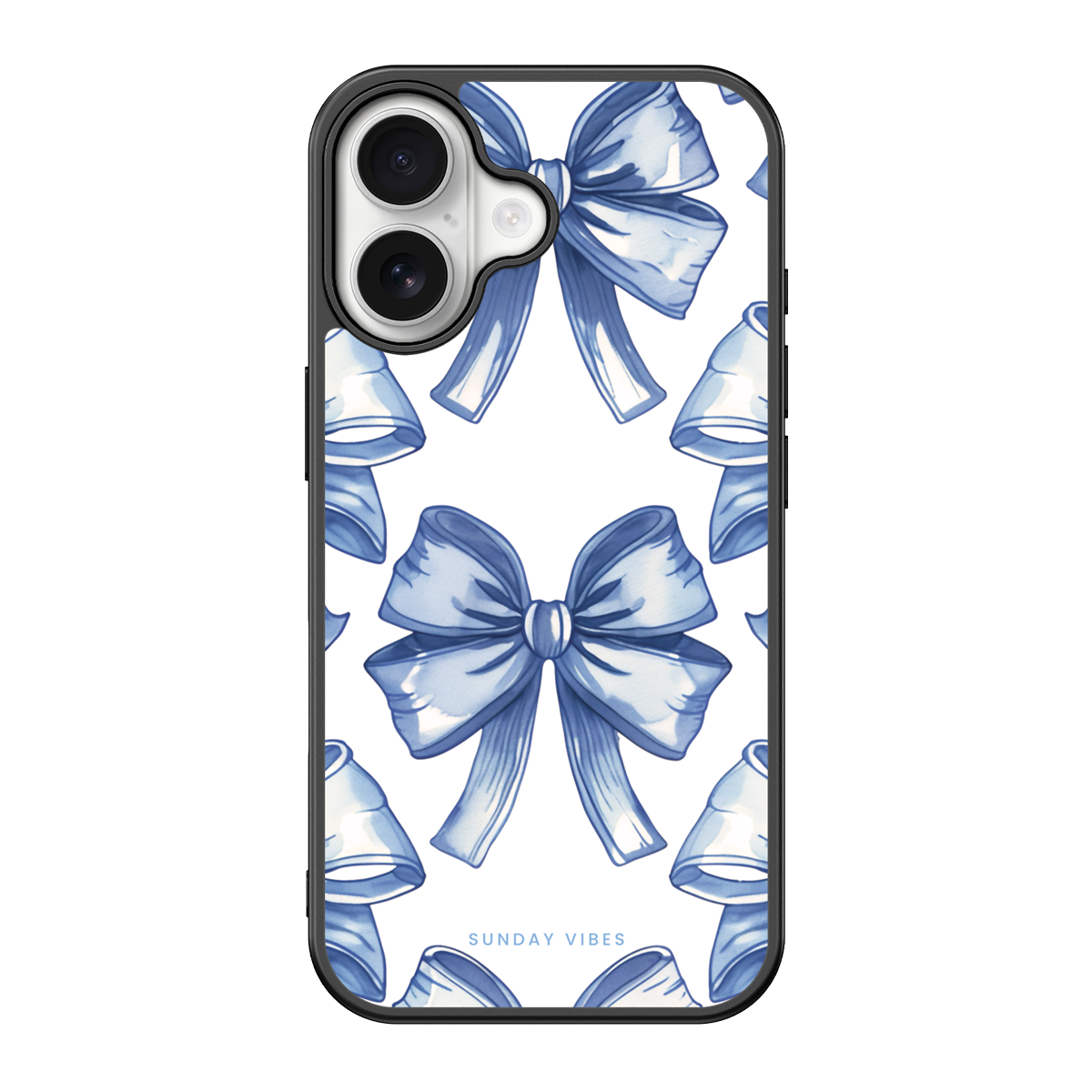 Blue Bow Elegance iPhone Case