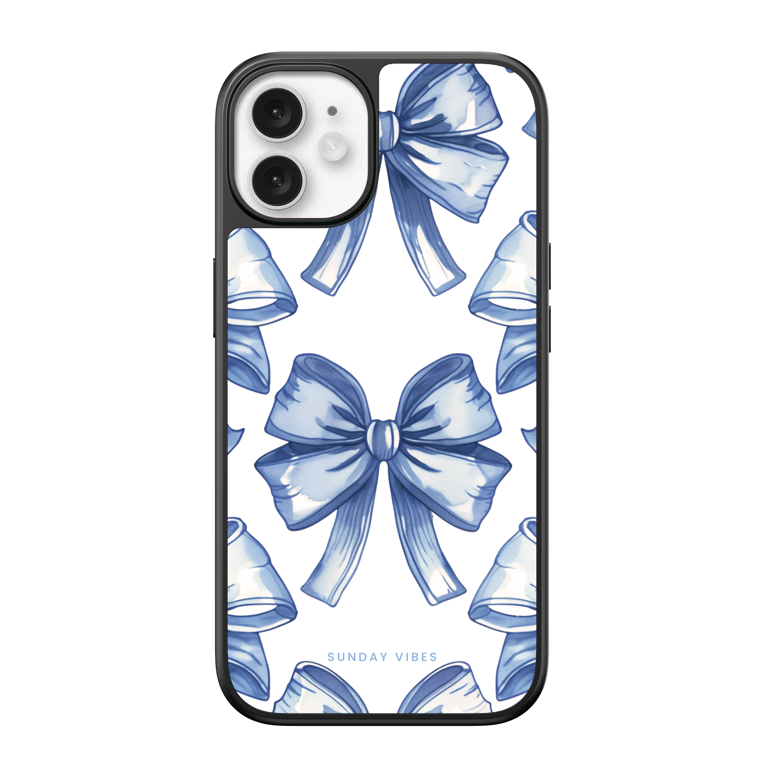 Blue Bow Elegance iPhone Case