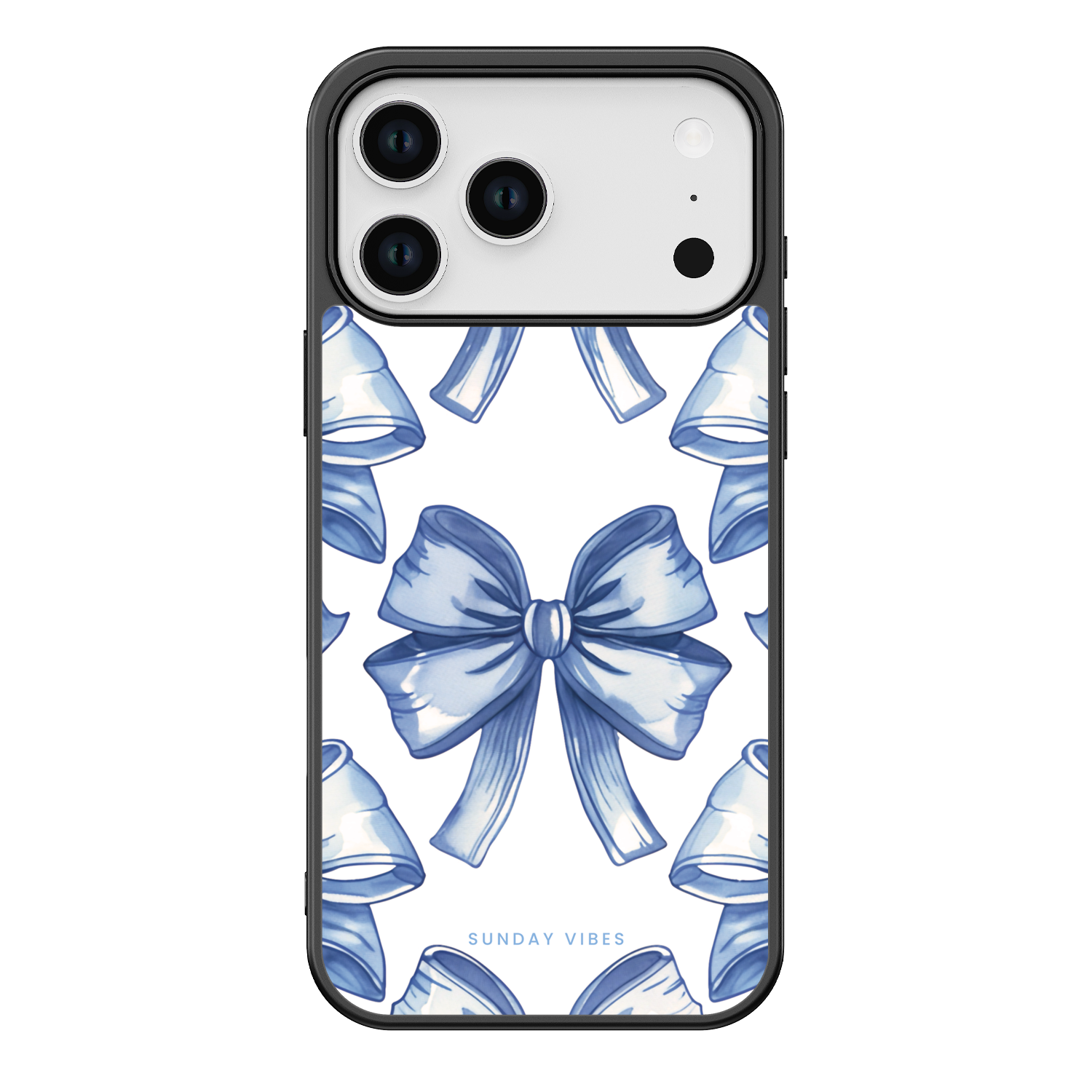 Blue Bow Elegance iPhone Case