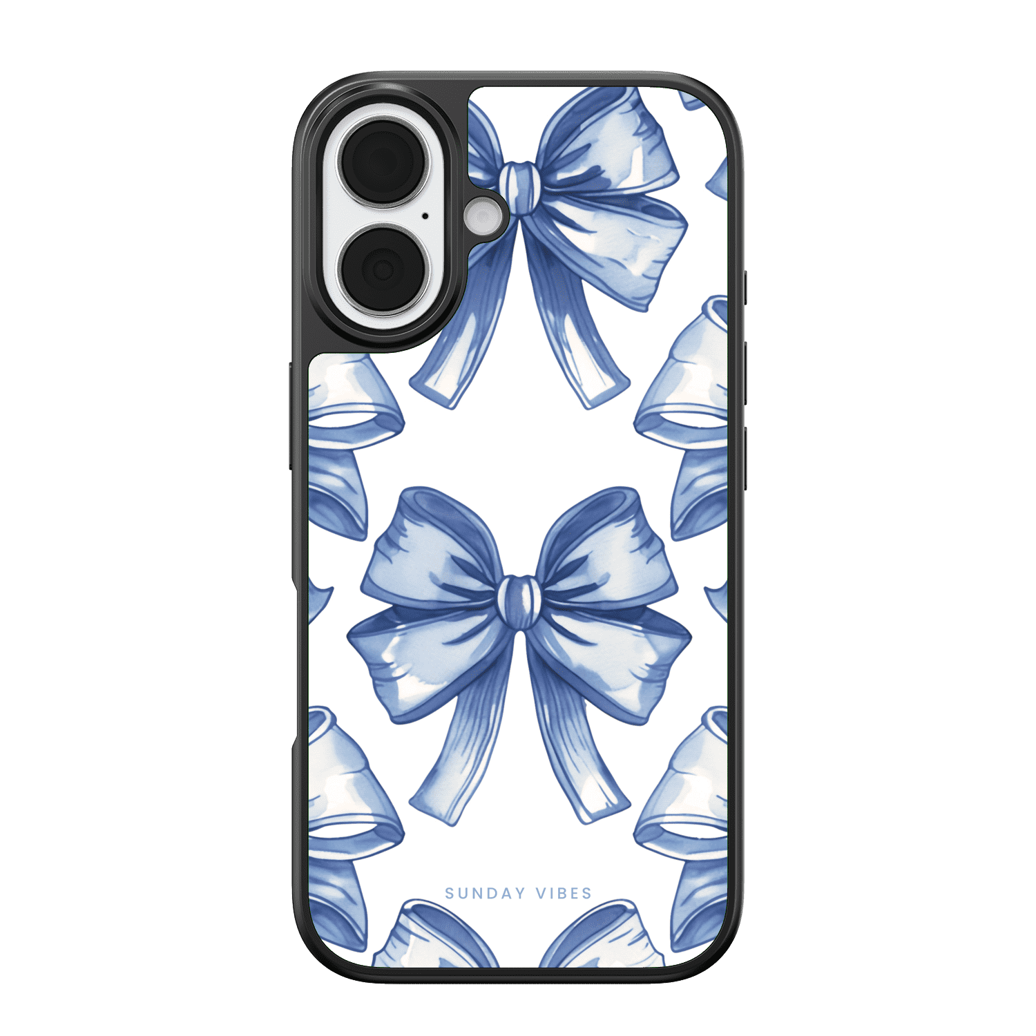 Blue Bow Elegance iPhone Case
