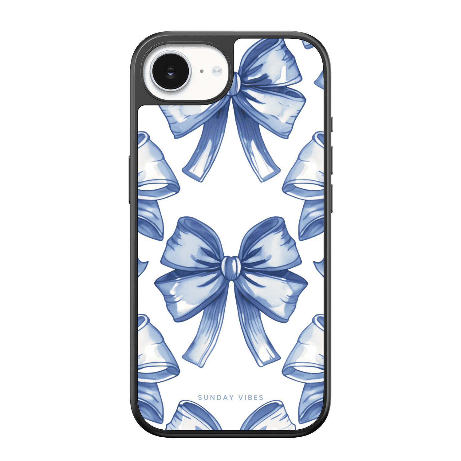 Blue Bow Elegance iPhone Case