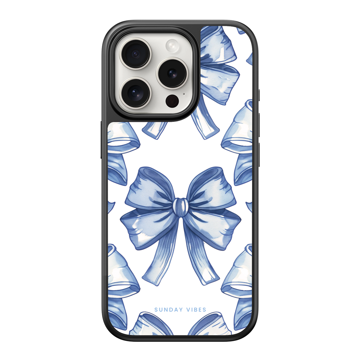 Blue Bow Elegance iPhone Case