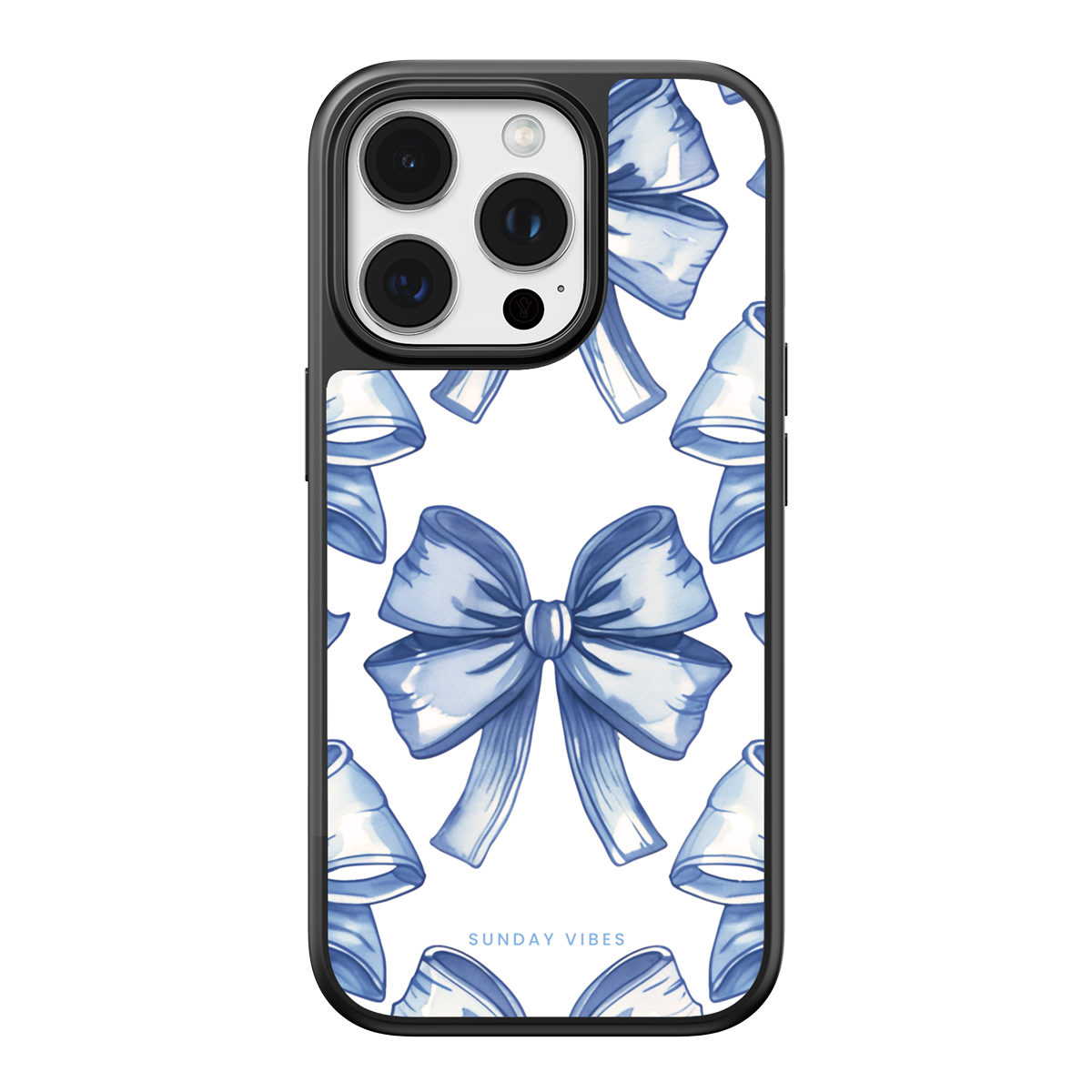 Blue Bow Elegance iPhone Case