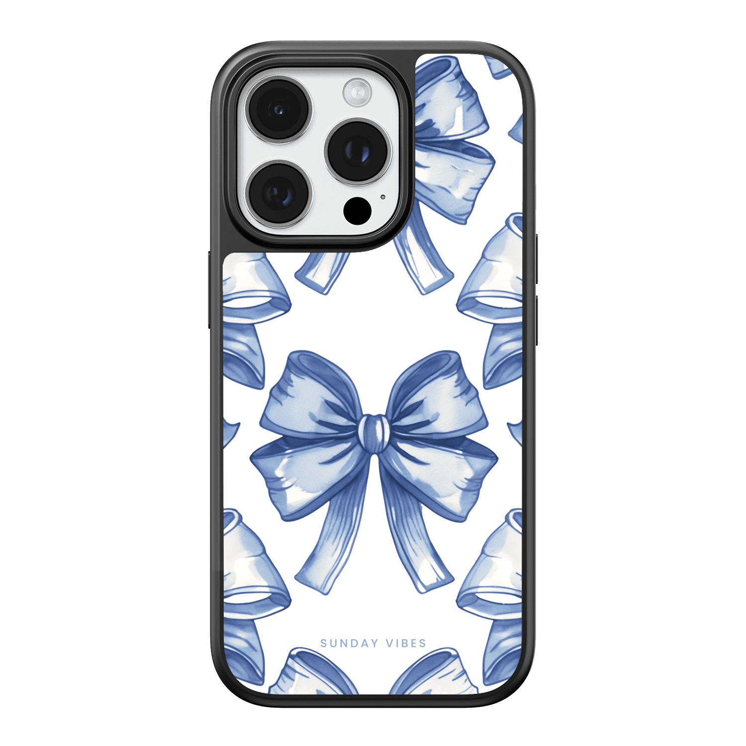 Blue Bow Elegance iPhone Case