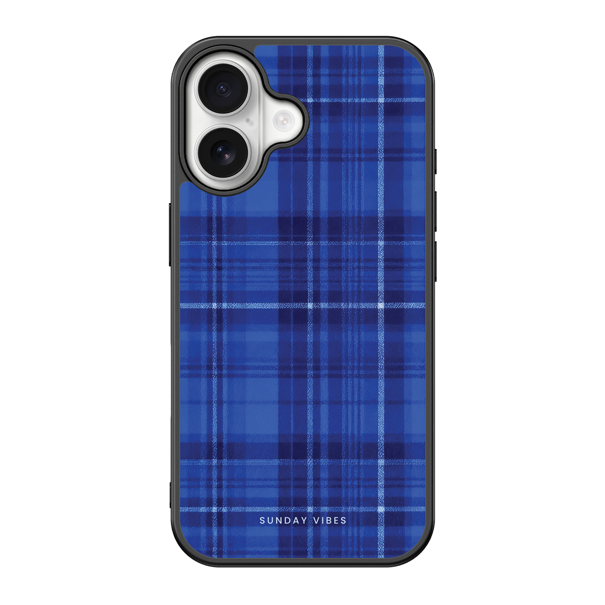 Indigo Plaid iPhone Case