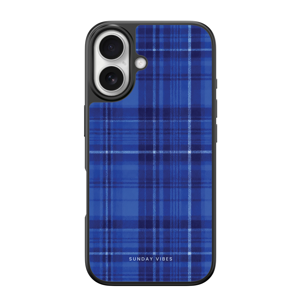 Indigo Plaid iPhone Case
