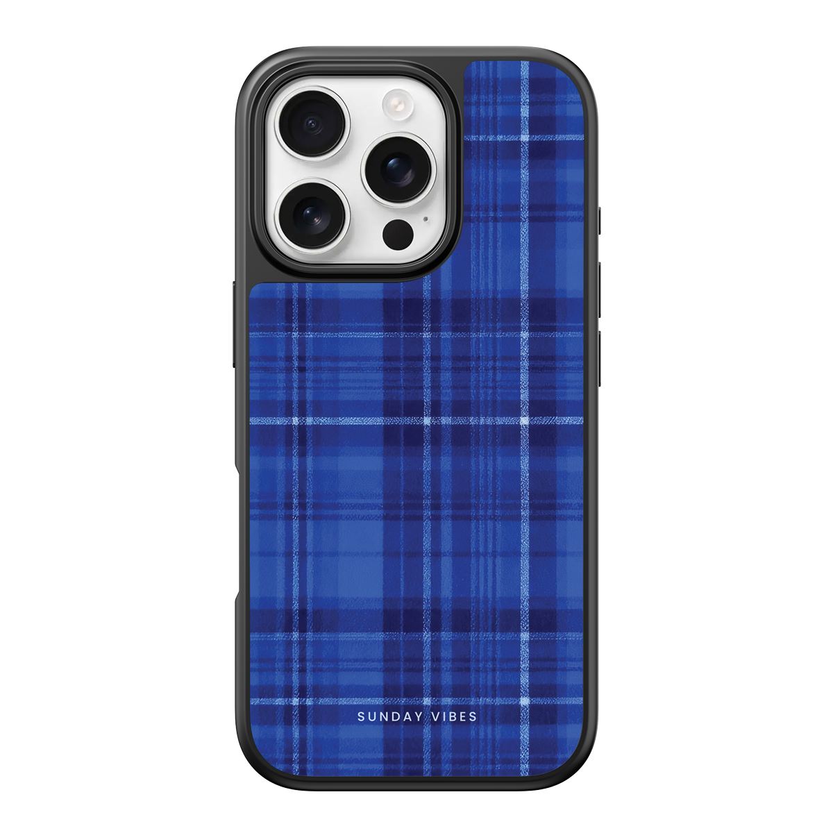 Indigo Plaid iPhone Case
