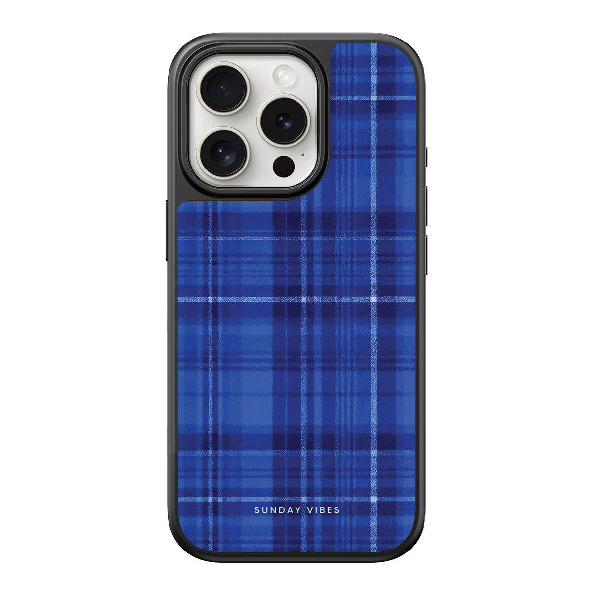 Indigo Plaid iPhone Case
