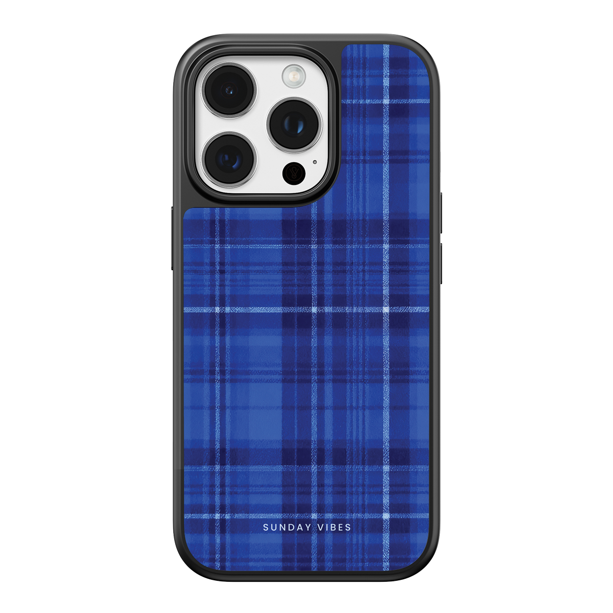 Indigo Plaid iPhone Case