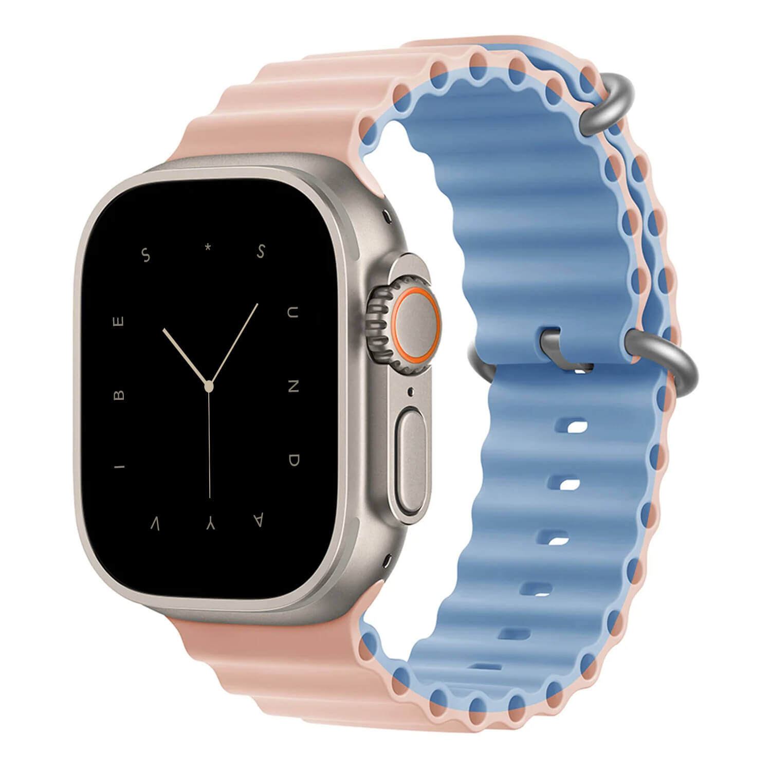 Silicone Ocean Band - Pink Sand & Blue Fog