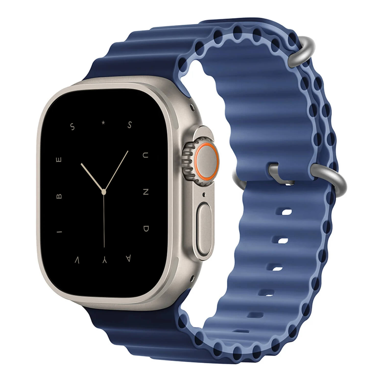 Silicone Ocean Band - Light & Deep Navy