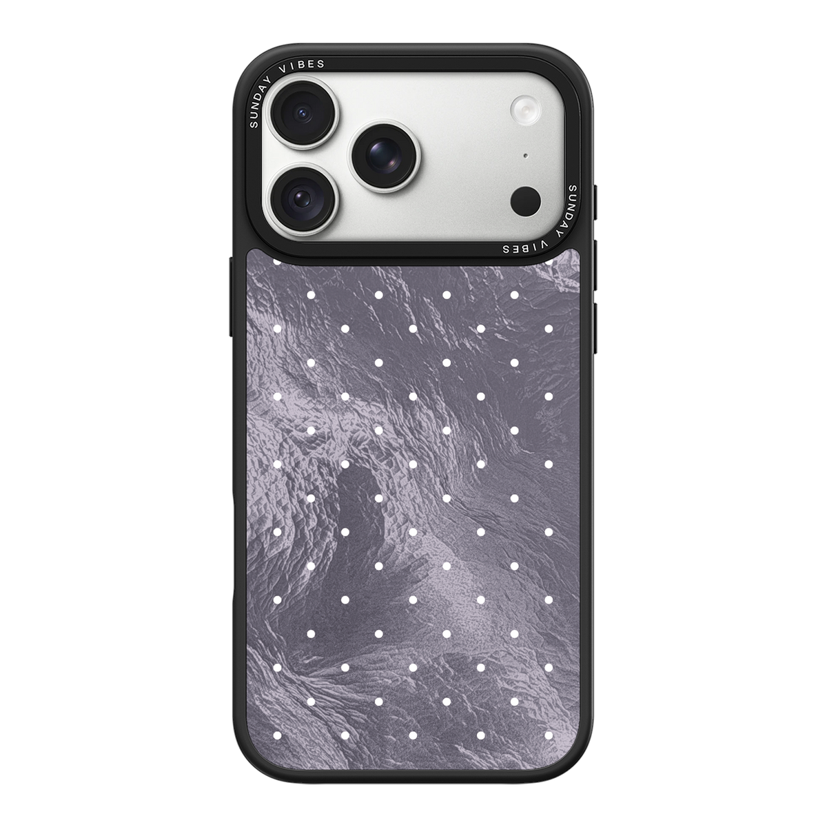 Silver Moon Dots iPhone Case