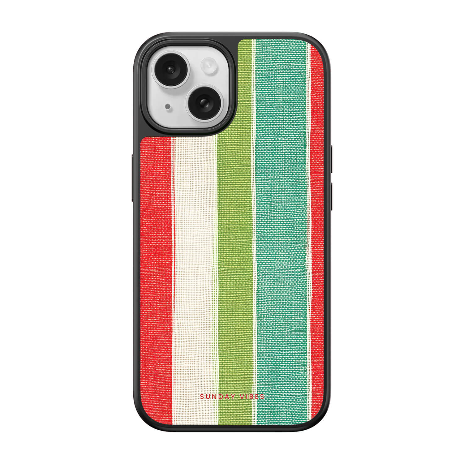 Festive Linen Stripe iPhone Case