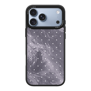 Silver Moon Dots iPhone Case