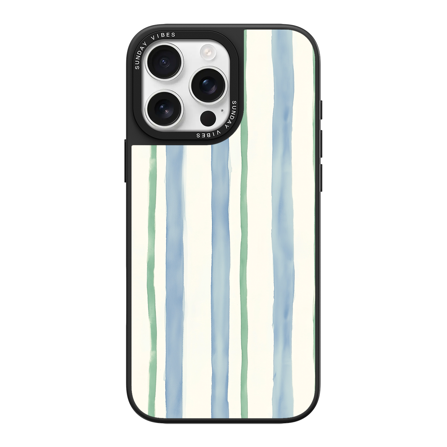 Azure Meadow Stripe iPhone Case