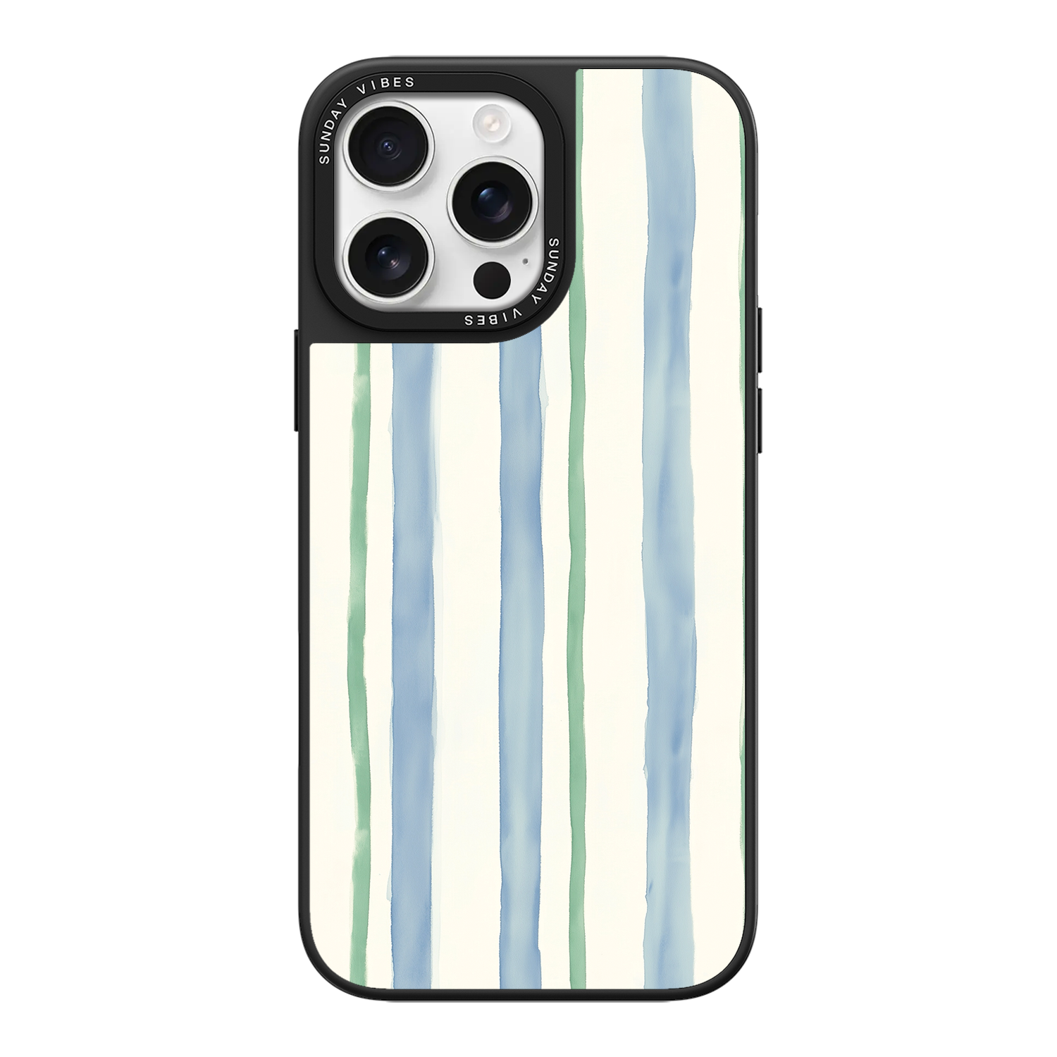 Azure Meadow Stripe iPhone Case