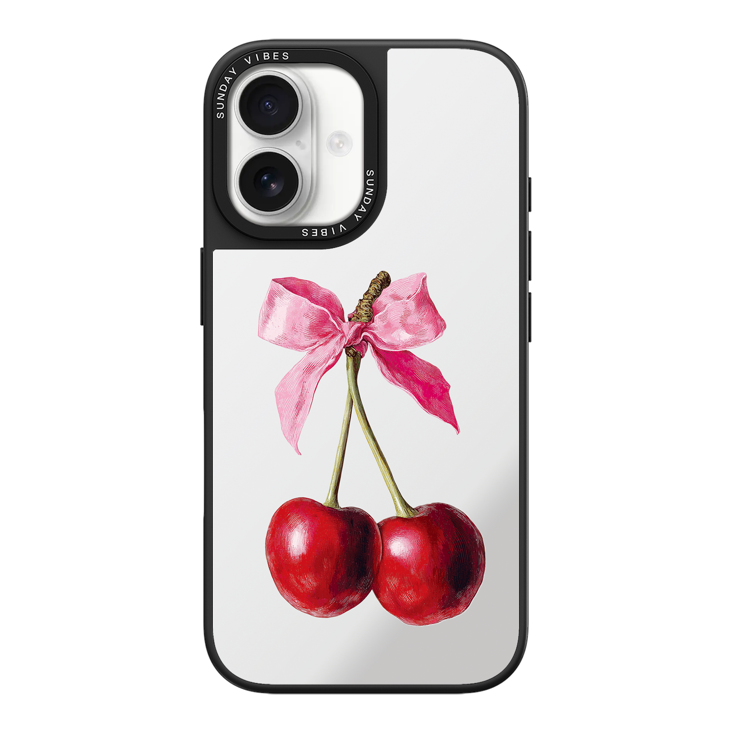 Cherry Charm Mirror iPhone Case