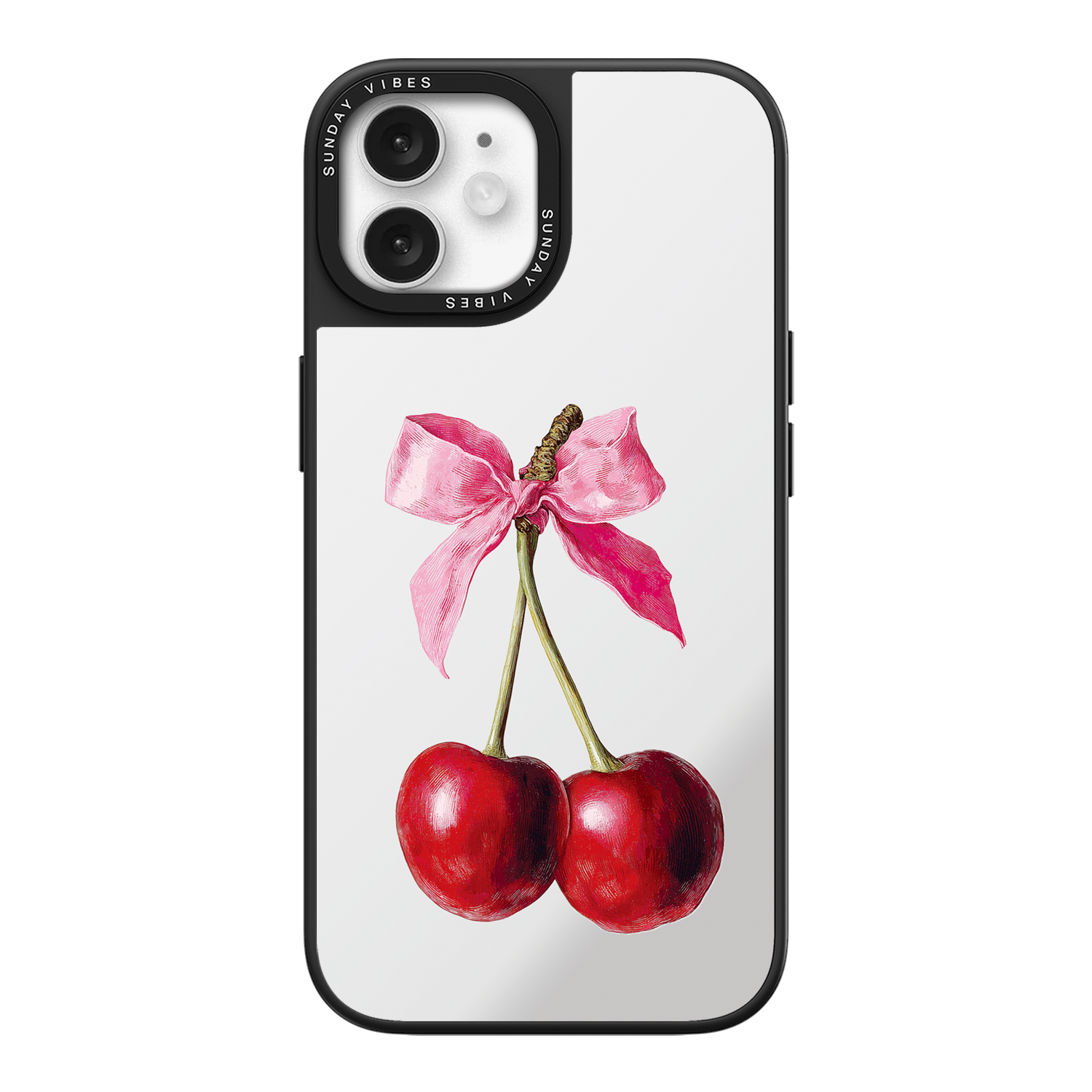 Cherry Charm Mirror iPhone Case