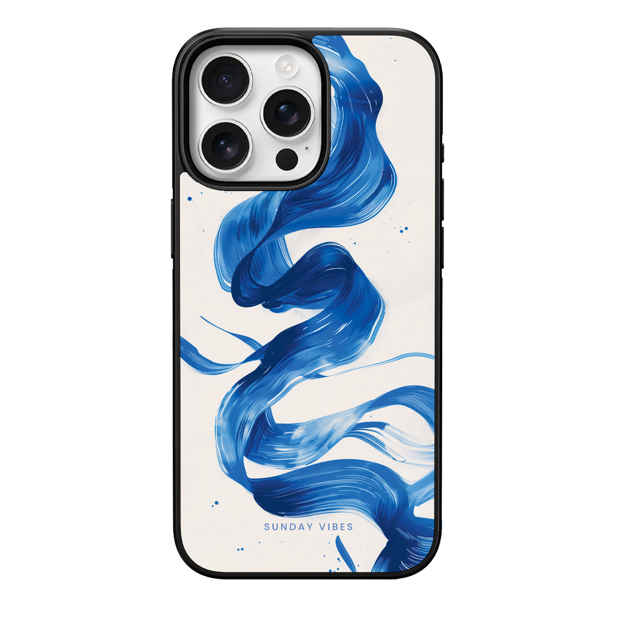 Blue Wave Brushstroke iPhone Case