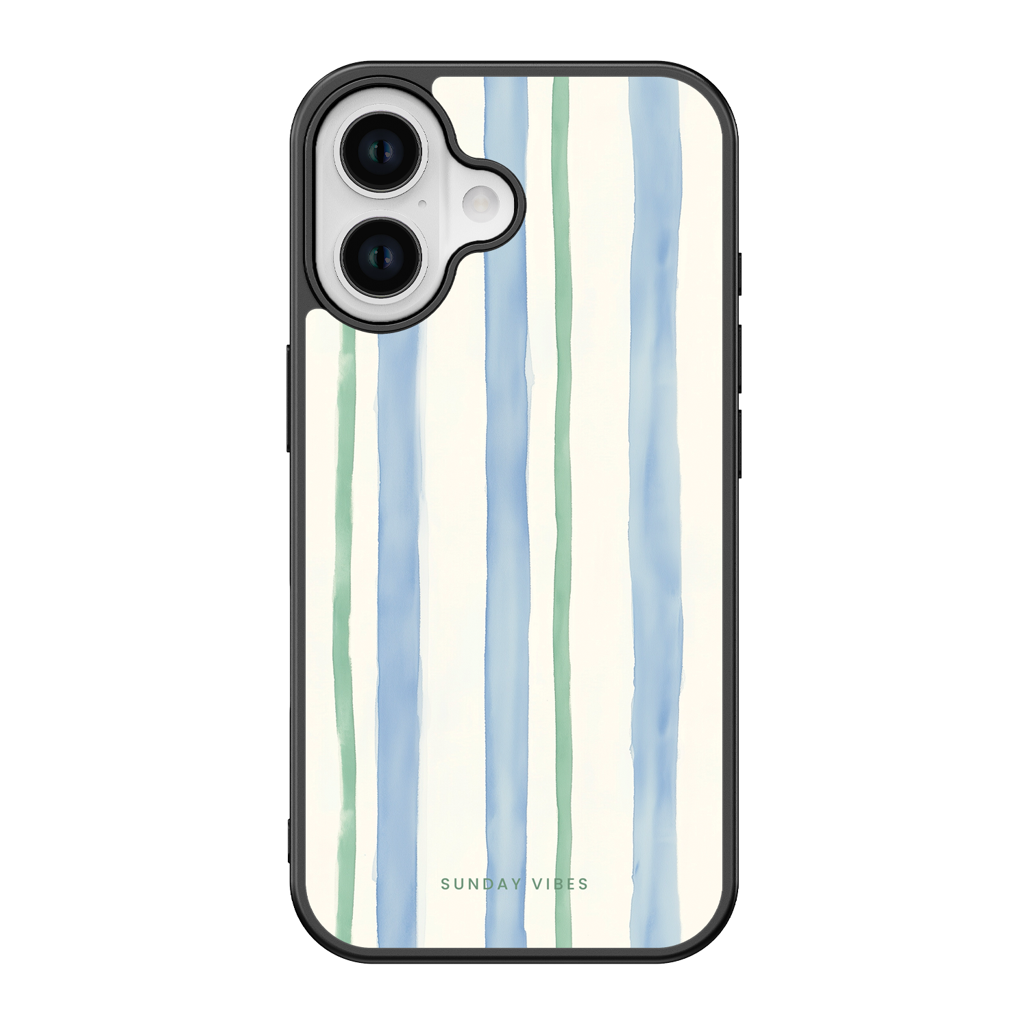 Azure Meadow Stripe iPhone Case