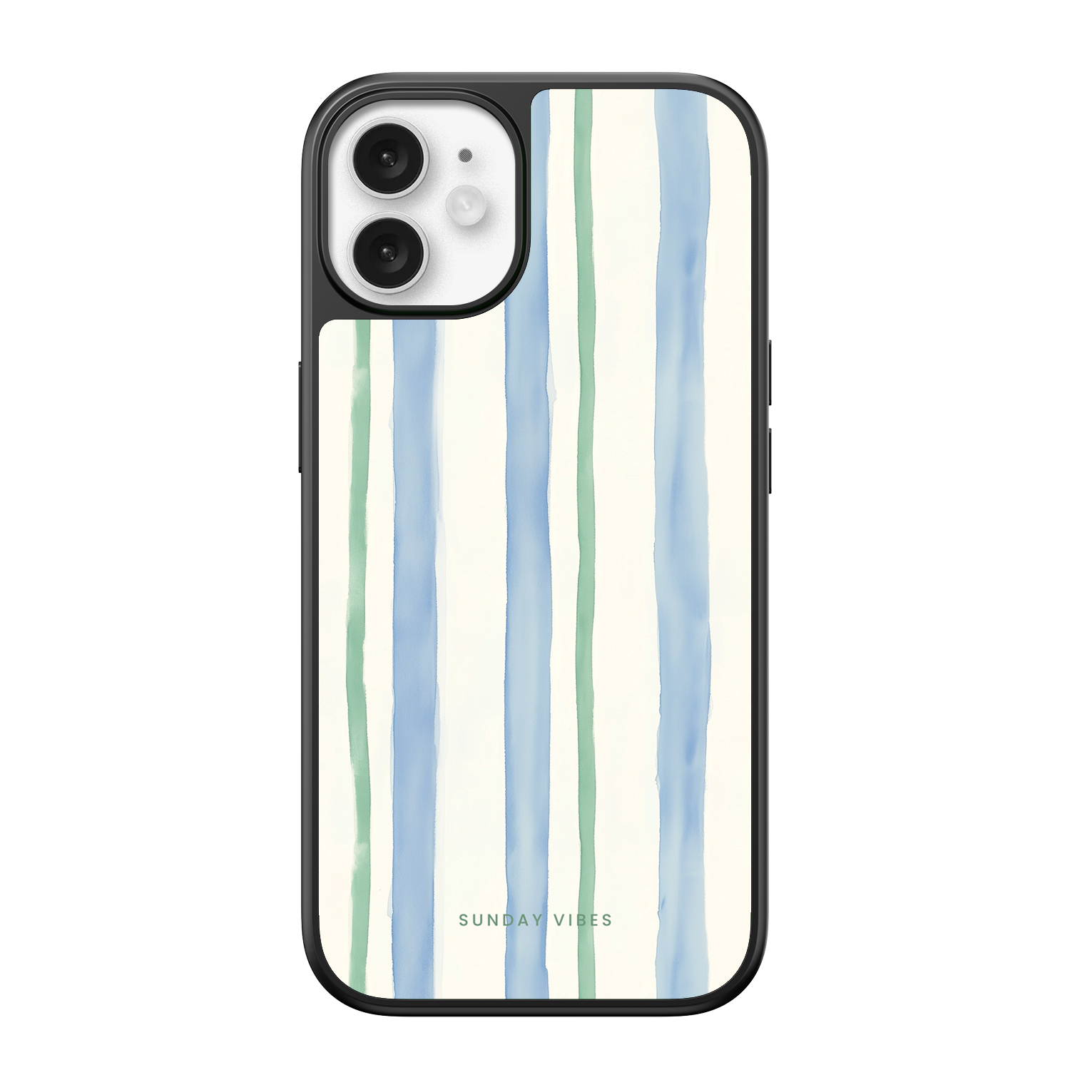 Azure Meadow Stripe iPhone Case